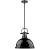 Classic Dome Shade Pendant Light with Rod - Large