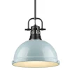 Classic Dome Shade Pendant Light with Rod - Large