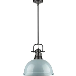 Classic Dome Shade Pendant Light with Rod - Large
