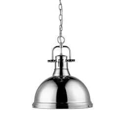 Classic Dome Shade Pendant Light with Chain - Large