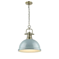 Classic Dome Shade Pendant Light with Chain - Large