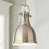 Classic Dome Shade Pendant Light with Rod - Small