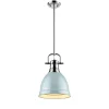 Classic Dome Shade Pendant Light with Rod - Small