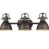Classic Dome Shade Vanity Light - 3 Light