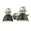 Classic Dome Shade Vanity Light - 2 Light