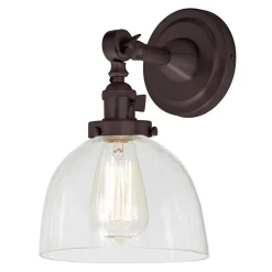 Clear Glass Dome Single Swivel Swing Arm