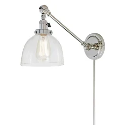 Clear Glass Dome Swivel Swing Arm