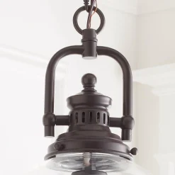 Clear Glass Globe Industrial Pendant