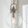 Clear Glass Globe Industrial Pendant