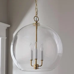 Clear Glass Sphere Chandelier
