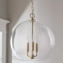 Clear Glass Sphere Chandelier