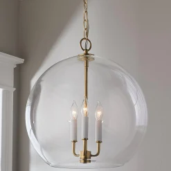 Clear Glass Sphere Chandelier