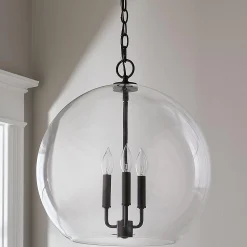 Clear Glass Sphere Chandelier