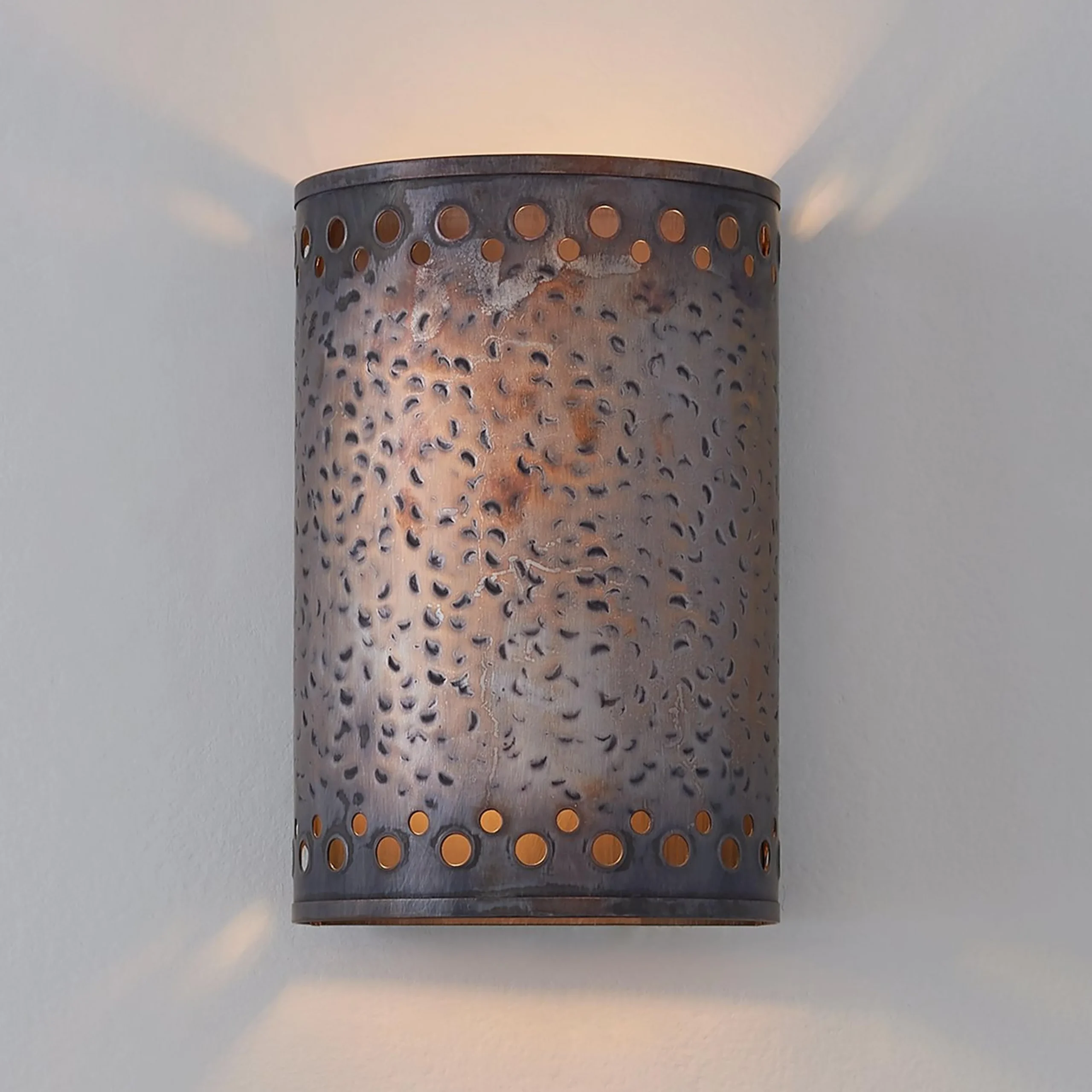 Colonial Metalcrafts Hammered Copper Indoor Sconce
