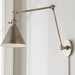 Cone Pivot Shade Double Joint Swing Arm