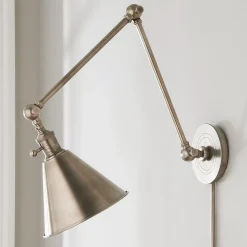 Cone Pivot Shade Double Joint Swing Arm