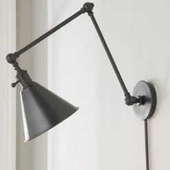 Cone Pivot Shade Double Joint Swing Arm