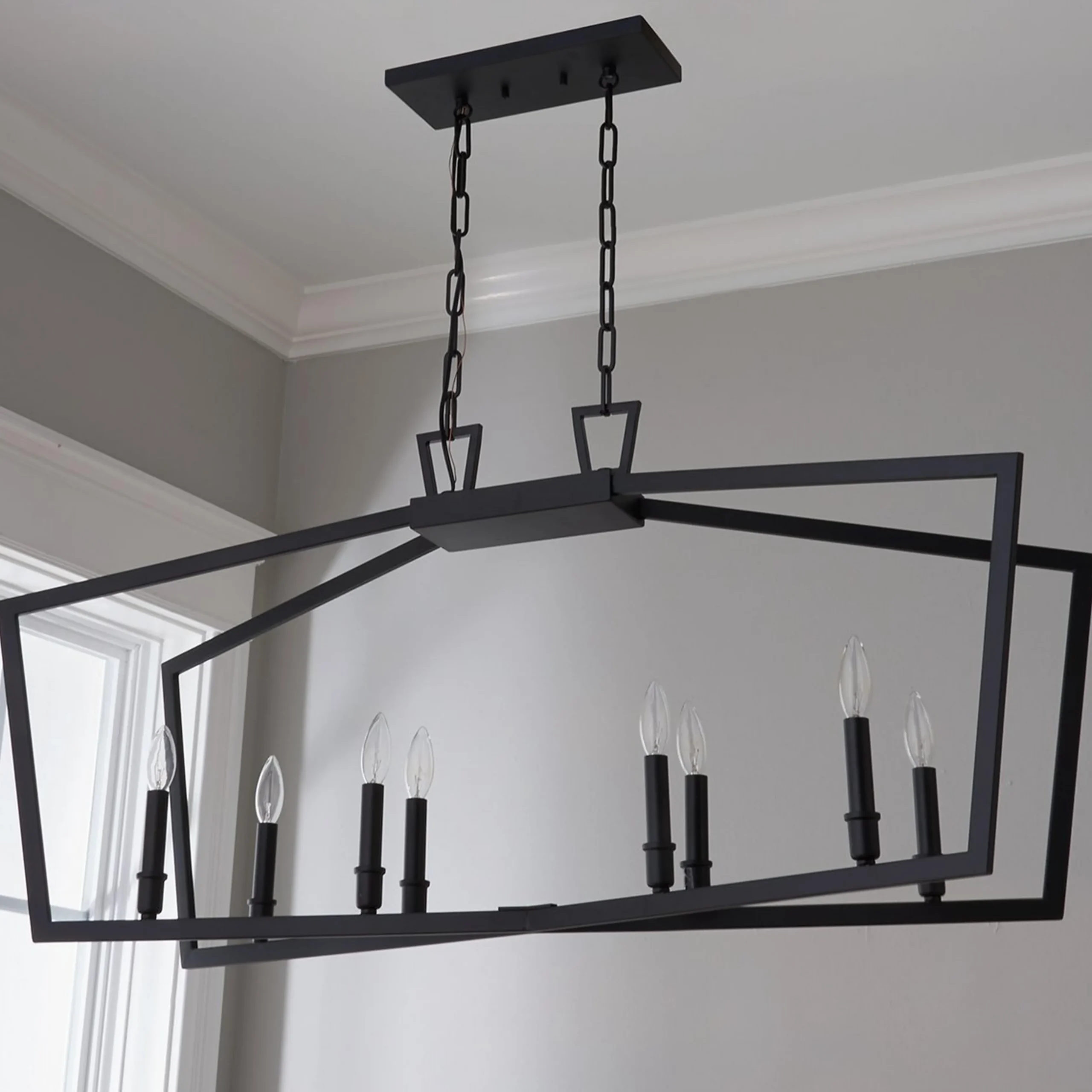 Conservative Contemporary Island Chandelier