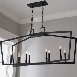 Conservative Contemporary Island Chandelier