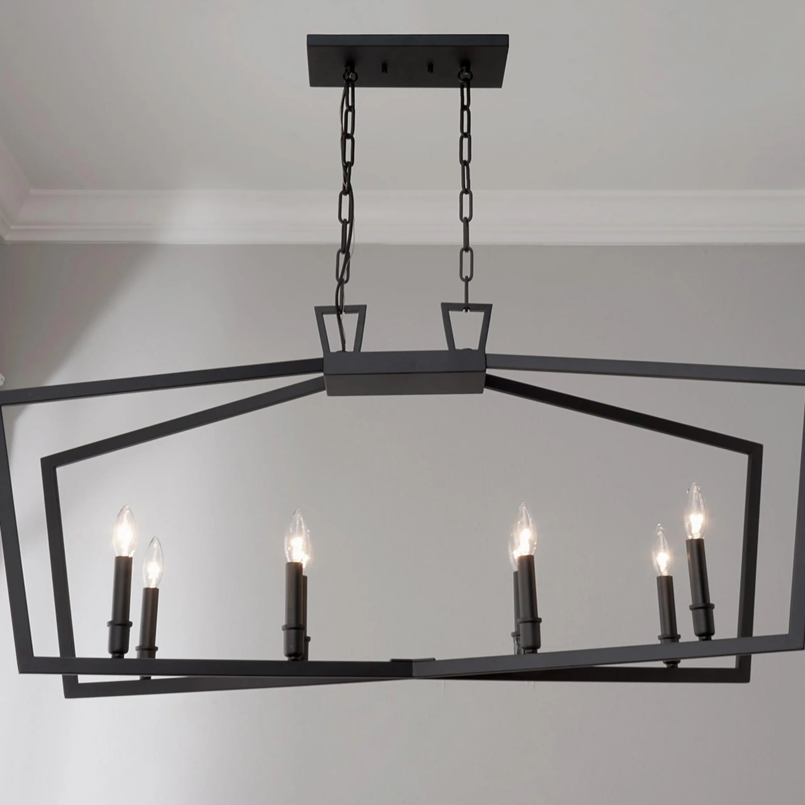 Conservative Contemporary Island Chandelier