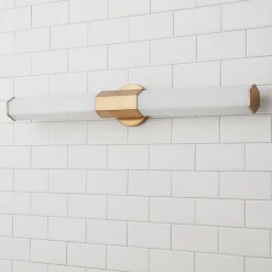 Contemporary Hexagon LED Vanity Light - Medium