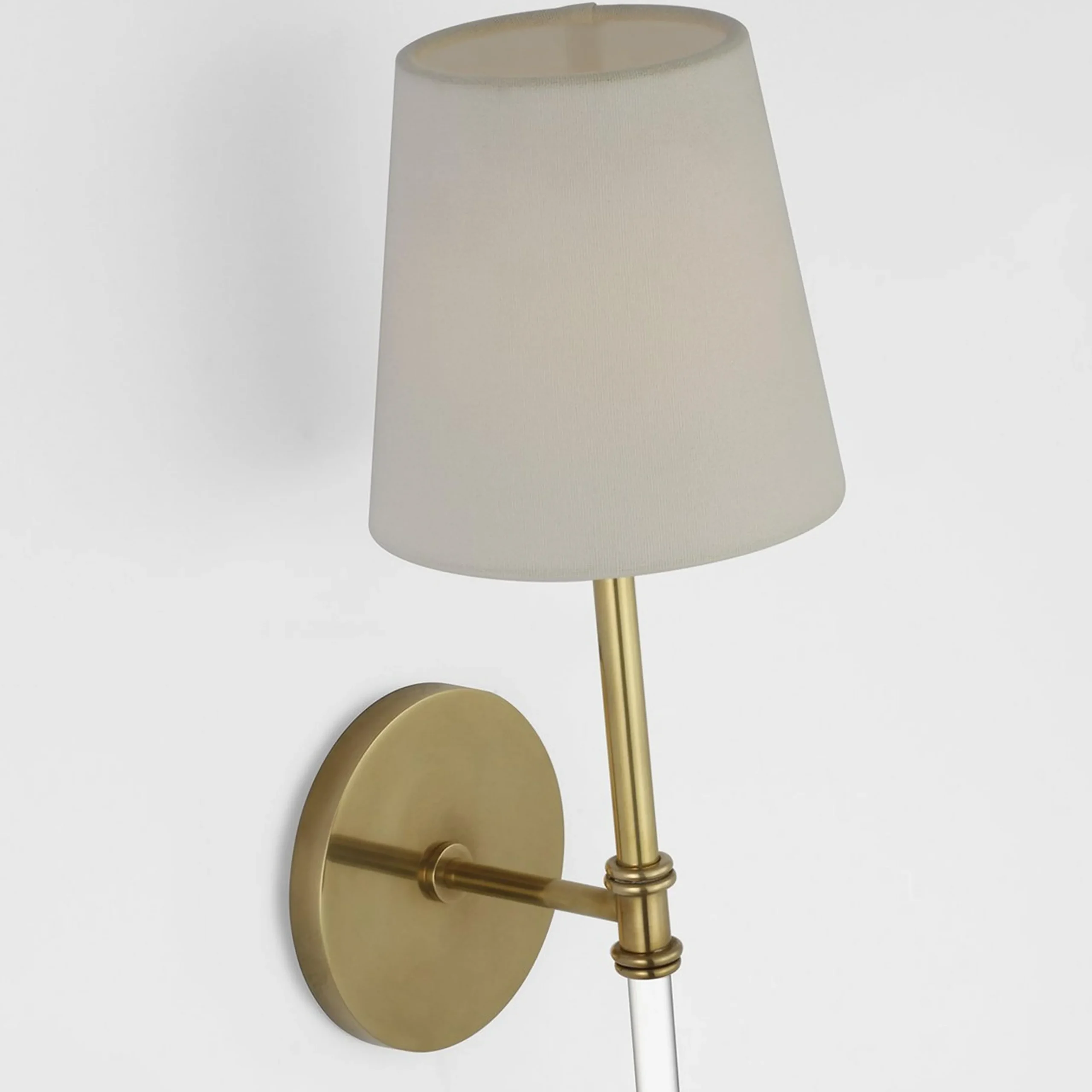 Contemporary Shaded Rod Rechargeable LED Cordless Sconce