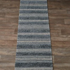 Cool Tweedy Stripe Indoor / Outdoor Runner Rug
