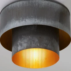 Corrugated Tin Drum Ceiling Light