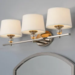 Crystal Accent Vanity Light - 3 light