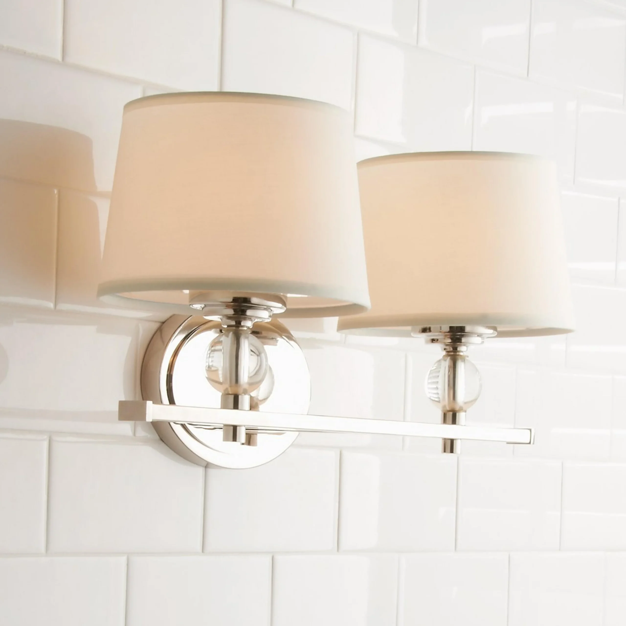 Crystal Accent Vanity Light - 2 Light