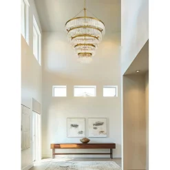 Crystal Alstro Five-Tier Chandelier