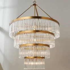 Crystal Alstro Four-Tier Chandelier
