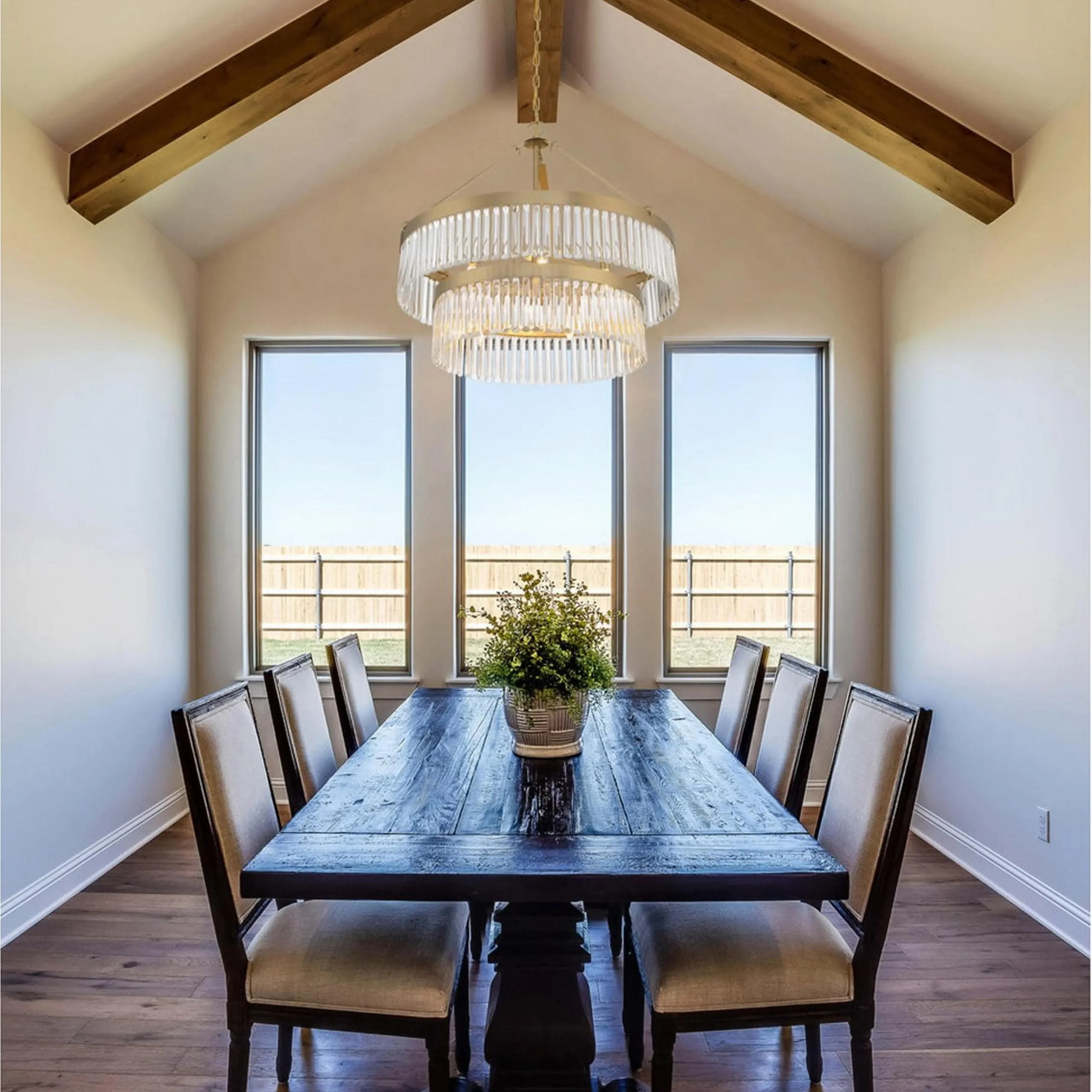 Crystal Alstro Two-Tier Chandelier