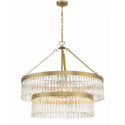 Crystal Alstro Two-Tier Chandelier