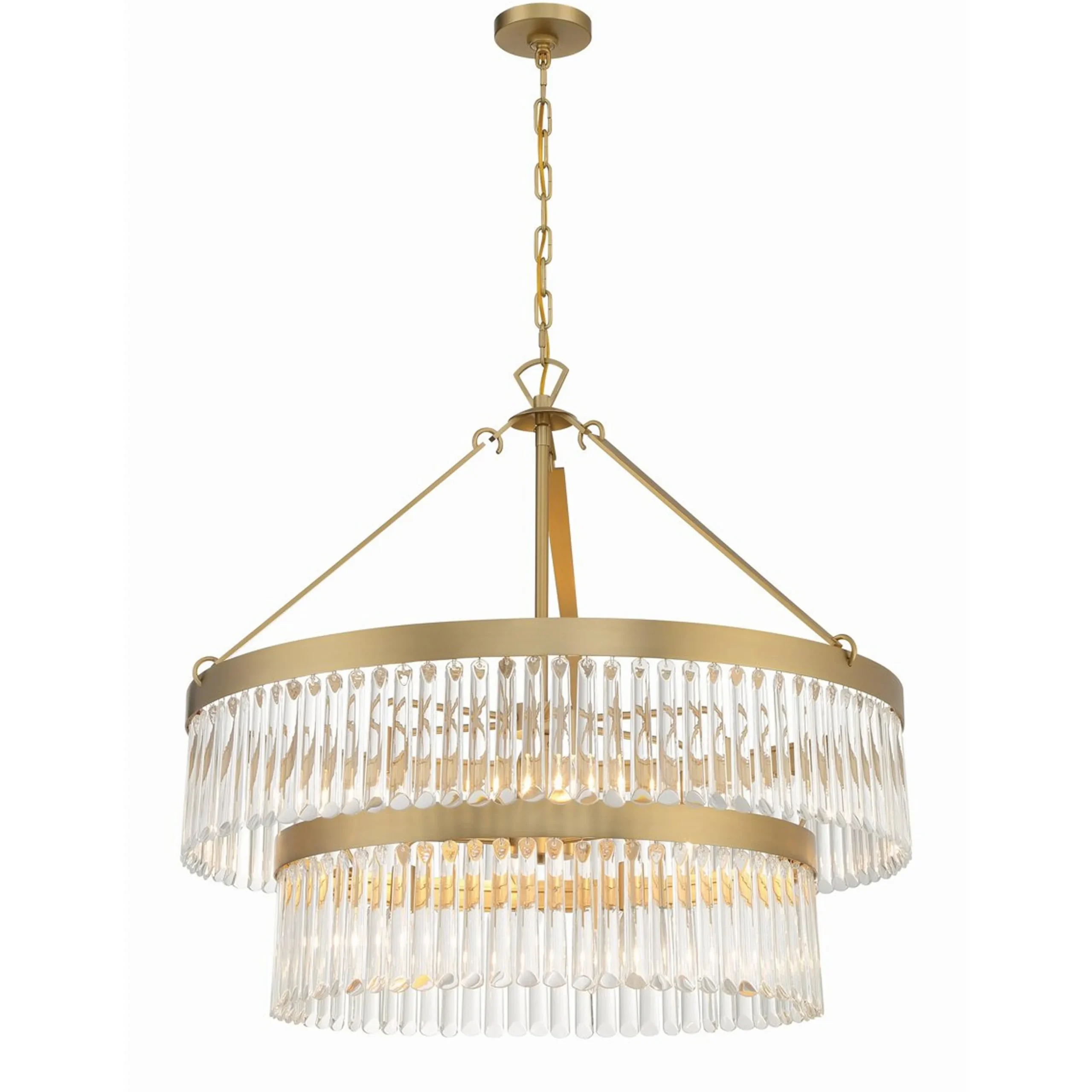 Crystal Alstro Two-Tier Chandelier