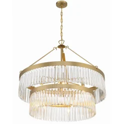 Crystal Alstro Two-Tier Chandelier