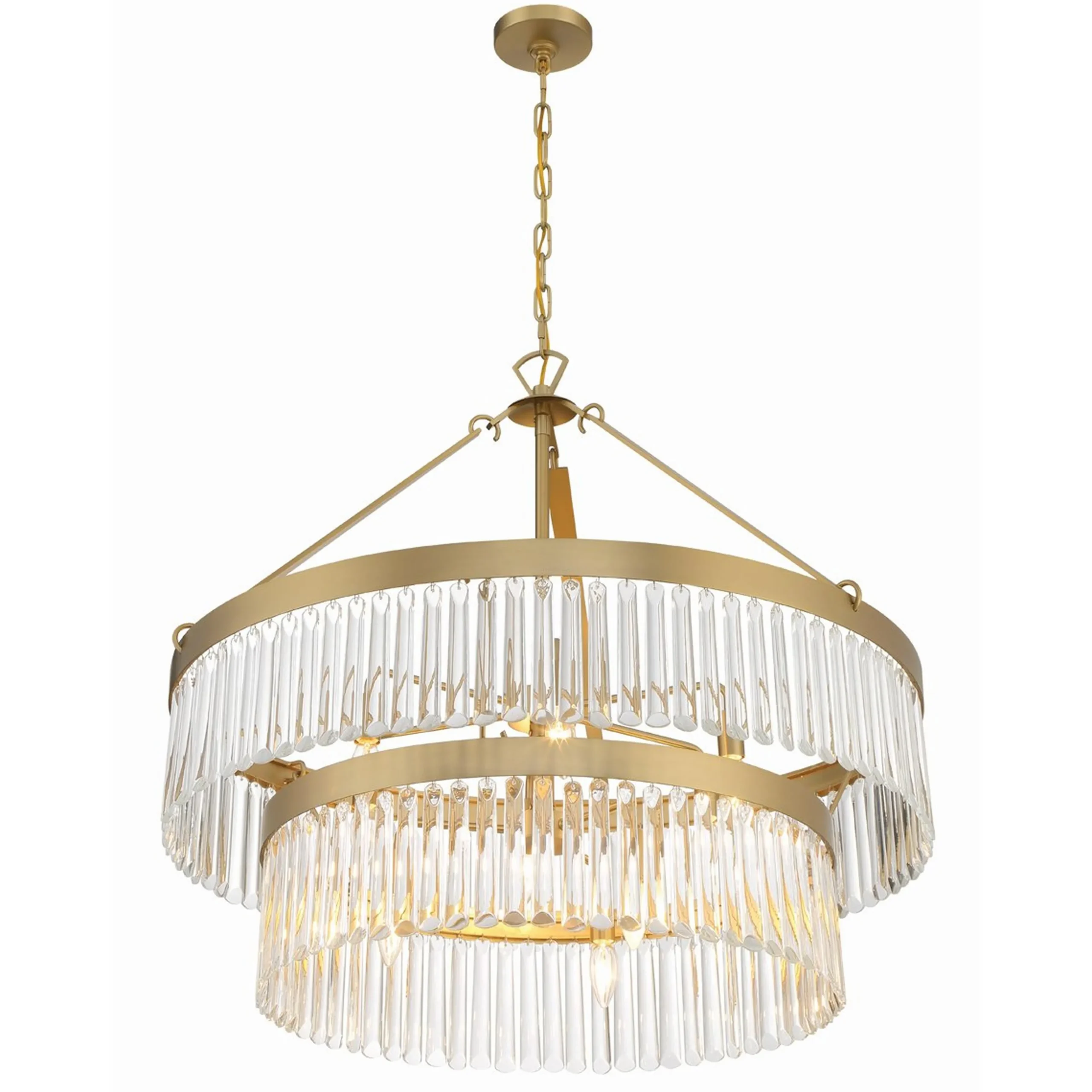 Crystal Alstro Two-Tier Chandelier