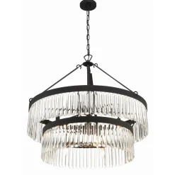 Crystal Alstro Two-Tier Chandelier