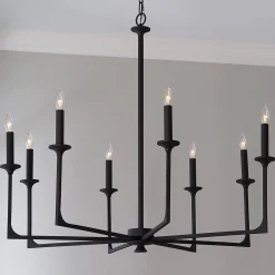 Curved Corner Chandelier - 8 Light