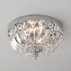 Cut Crystal Basket Ceiling Light - Small