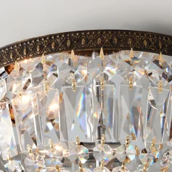 Cut Crystal Basket Ceiling Light - Large