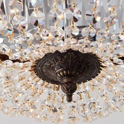 Cut Crystal Basket Ceiling Light - Large