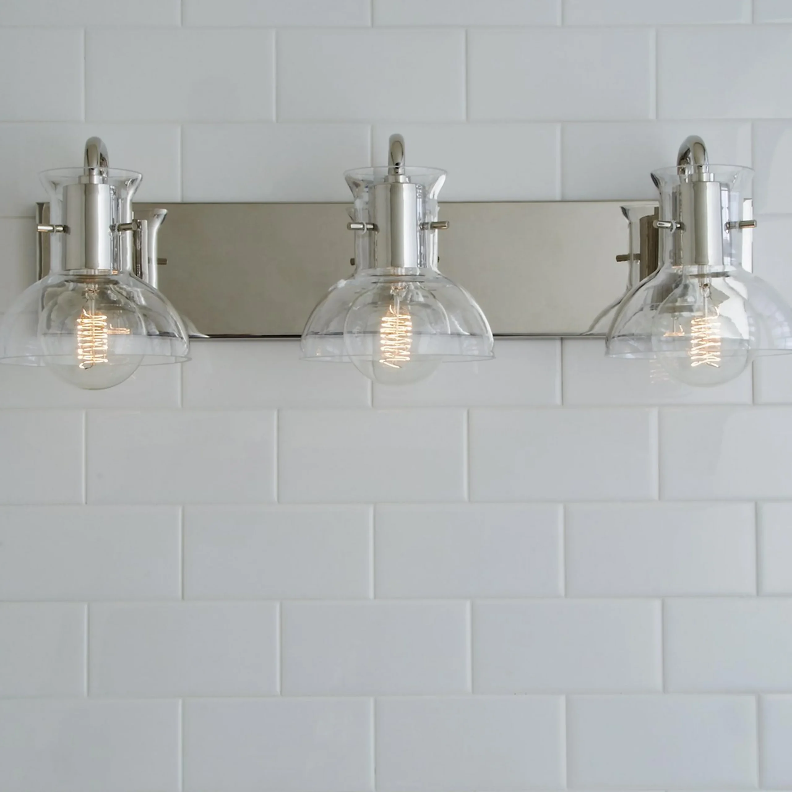 Cut Round Flask Vanity Light - 3 Light