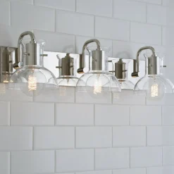Cut Round Flask Vanity Light - 3 Light