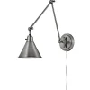 Cyrus Arched Swing Arm Sconce - Metal Shade