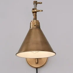 Cyrus Arched Swing Arm Sconce - Metal Shade