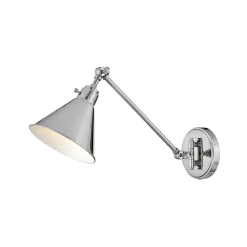 Cyrus Straight Swing Arm Sconce - Metal Shade