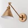 Cyrus Straight Swing Arm Sconce - Metal Shade