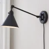 Cyrus Straight Swing Arm Sconce - Metal Shade