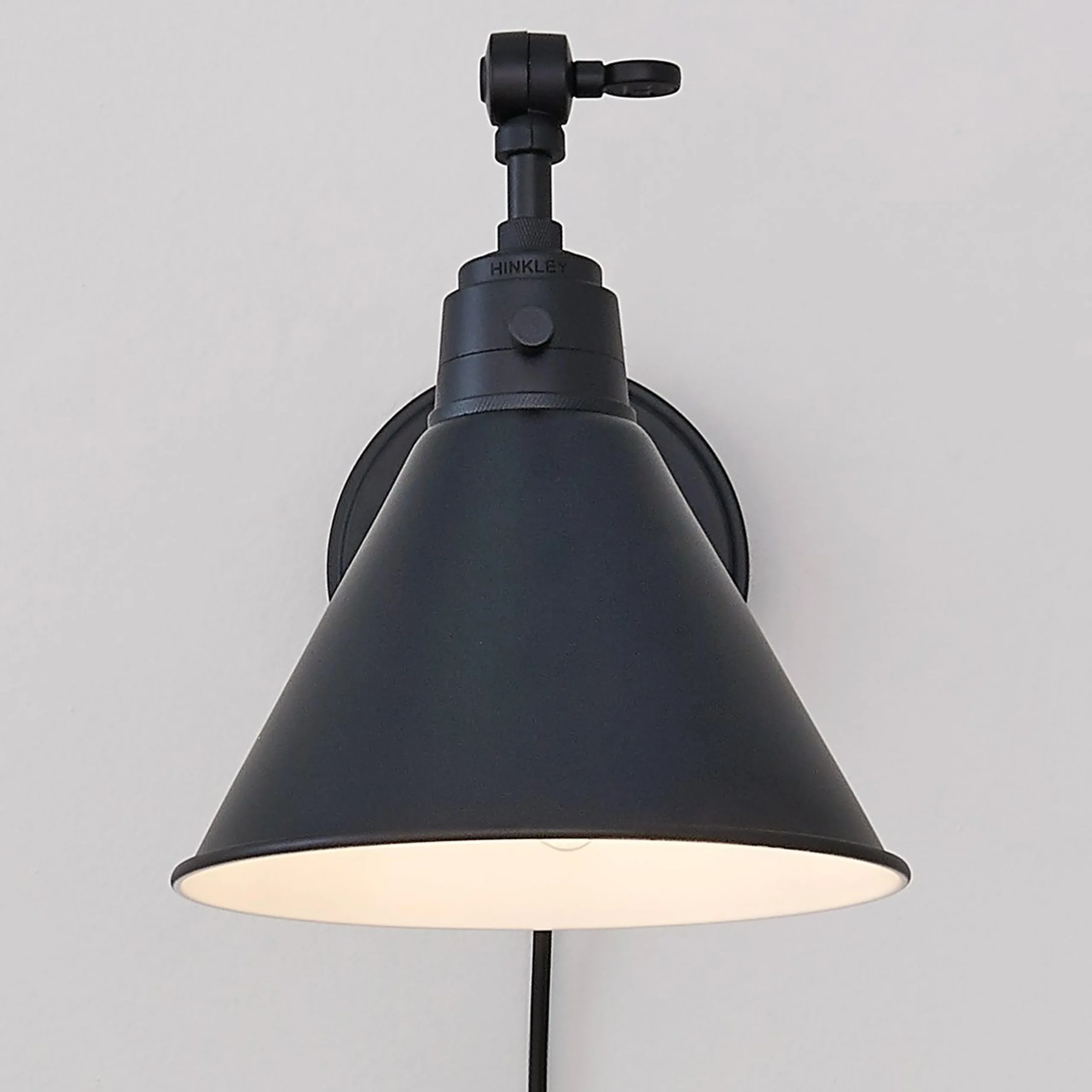 Cyrus Straight Swing Arm Sconce - Metal Shade